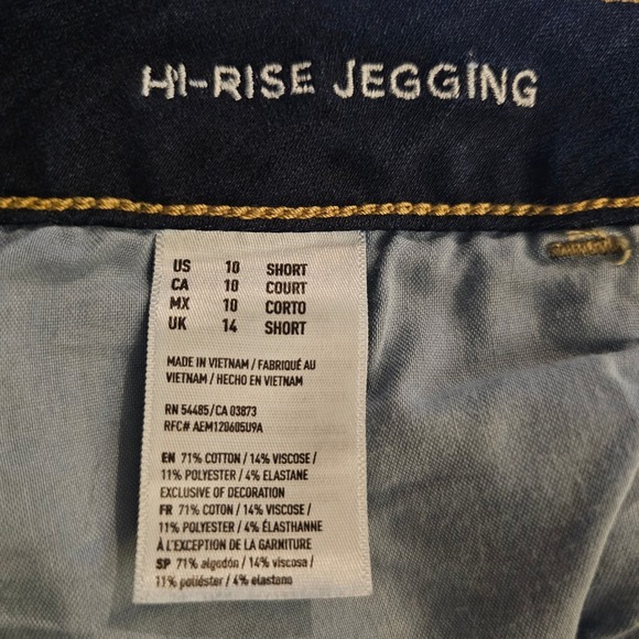 American Eagle Hi-Rise Jegging Dark Wash Skinny Jeans Womens 10 Short 10S - Picture 4 of 6